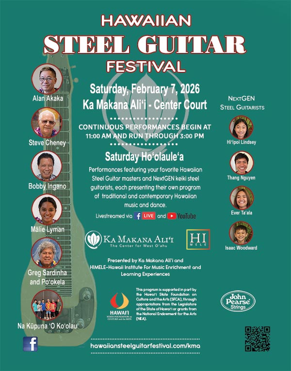 Hawaiian Steel Guitar Festival at Ka Makana Ali&lsquo;i Poster